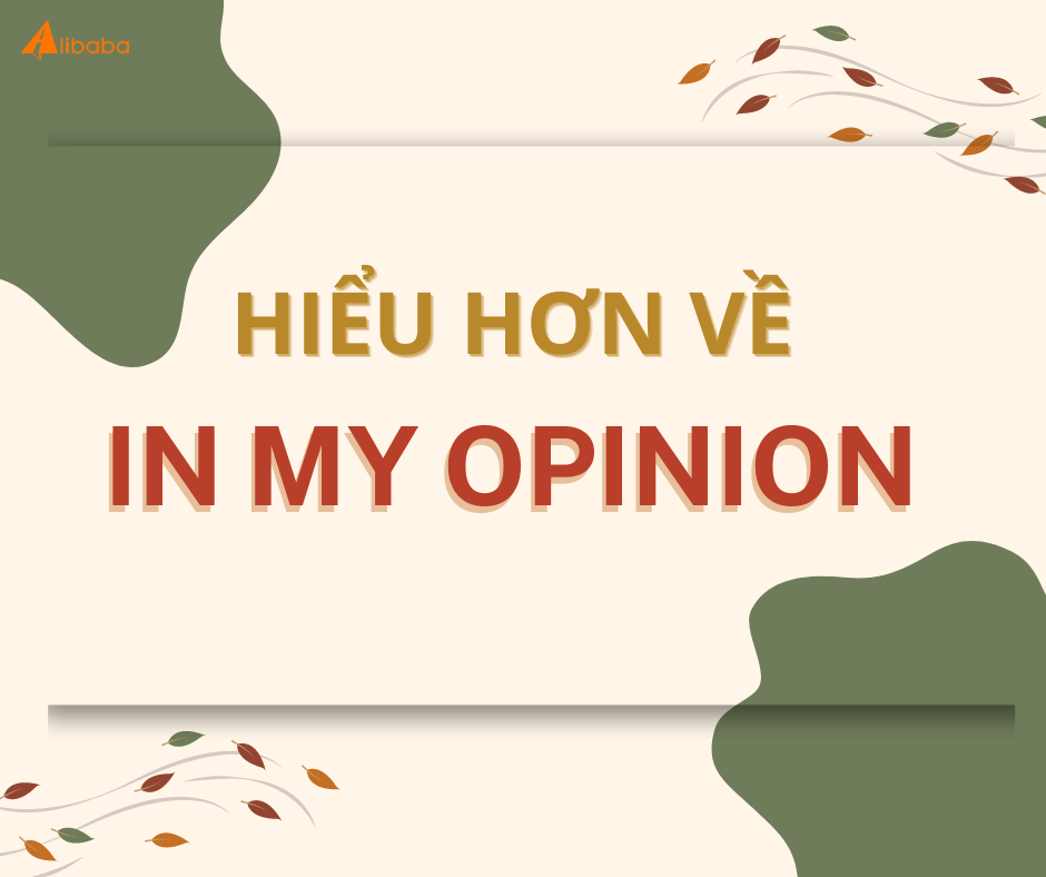 HIỂU HƠN VỀ IN MY OPINION TRONG NHÁY MẮT